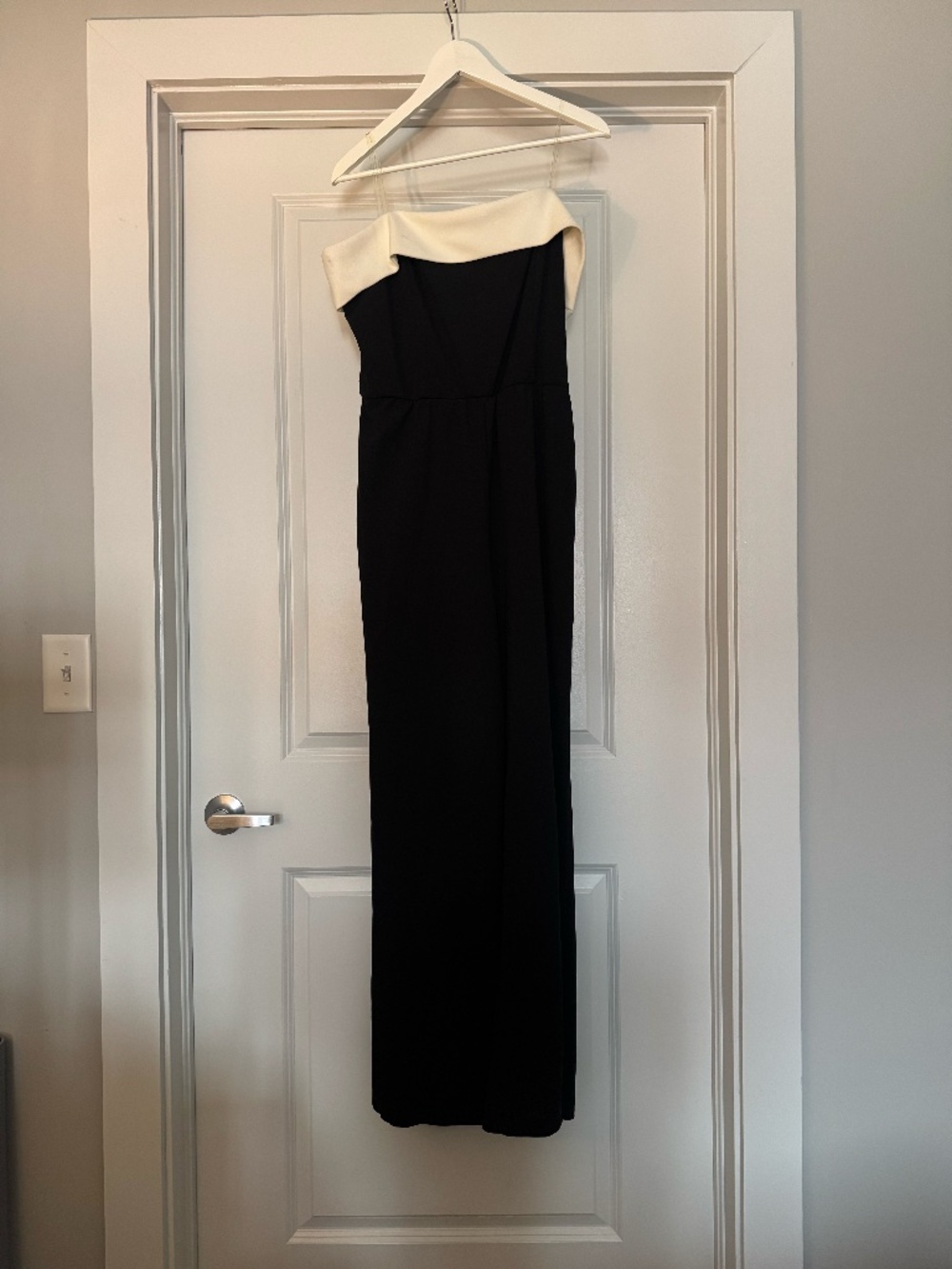 Dillards Black and White Formal Strapless Jumpsuit